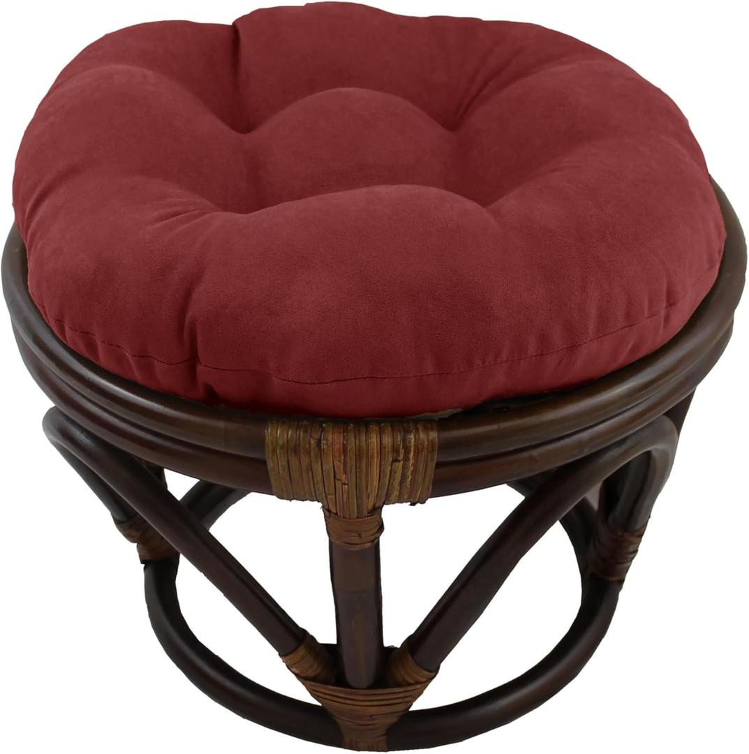 Blazing Needles Round Indoor Cushion, 18", Red Wine