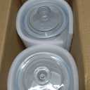 Half Gallon Glass Cookie Jars with Airtight Lids - Big Food Storage Containers for Kitchen Pantry - Dog Treats, Flour, Sugar, Biscotti, & Candy - 64oz Canisters Pack of 2