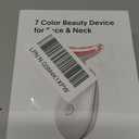 7 Color Face and Neck Massager Light Therapy, Red Light Based Facial Massager for Skin Care, Firming, Smoothing (White)