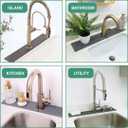 Drying Stone Faucet Tray for Kitchen Sink | Diatomite Sink Tray | Super Absorbent Quick Drying Stone Mat | Kitchen Tray for Counter | Faucet Splash Guard for Bathroom Counter (Dark Gray, 23.6" x 3.9")