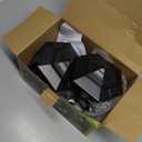 Dynaming Solar Flame Post Lights Outdoor, Solar Powered Lamps Fence Post Cap Lights, Flickering Flame LED Lantern Decorative Waterproof for Garden Deck Patio, Fit 4x4, 5x5 or 6x6 Wooden Posts, 2 Pack (Black)