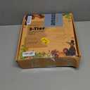 3 Tier Fruit Basket For Counter, Large Capacity Fruit Storage Countertop, Fruit Holder, Wooden Pantry Organizers and Storage, Kitchen Countertop Organizer With 2 Banana Hangers (Walnut)