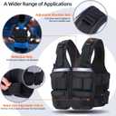 Sportneer Adjustable Weighted Vest Weights: 2-18 lbs/2-42 lbs Washable Weight Vest for Walking 16 In 1 Fast Adjust Rucking Vest for Women and Men Home Gym Running Jogging Strength Training Vests Black, 2-42 lbs