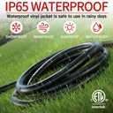 16AWG 10A 1250W 125V 100 Ft Outdoor Extension Cord Waterproof, Weatherproof & Flame Retardant Black 3 Prong Power Cord Outside for Lawn & Garden, SJTW ETL Listed