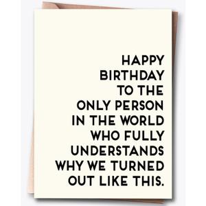2 x Hqulpr Funny Happy Birthday Cards for Sister & & Mom & Brother & Men & & Women, Best Firend, Greeting Card=7in x 5in(Folded), Envelope = 7.5in x 5.5in