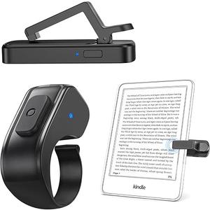 Remote Control Page Turner Ring for Kindle Paperwhite Oasis Scribe Kobo eReaders, Camera Camcorder Remote Controls, Page Turner Clicker for iPhone ipad Tablets with Storage Bag