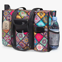 TOPDesign Utility Water Resistant Tote Bag with 13 Pockets, Top Zipper Closure & Thick Bottom Support, for Working Women