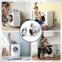 Magnetic Dryer Vent Coupling DV180, Dryer Vent Connector Airtight Seal Kit Easy to Clean Quick Connector Including a 3.3ft 4" Duct and two Clamps