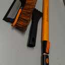 CARCAREZ 39" Extendable Car Snow Brush and Ice Scraper, Windshield Window Ice Snow Removal Snow Broom with Foam Grip 180 Pivoting Brush Head Snow Scraper for Car Auto Truck SUV (Red)