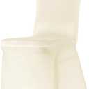 LIUJIAYI 100 Pcs Ivory Stretch Chair Covers - Premium Polyester Spandex Slipcovers for Wedding, Party, Banquet, Dining & Event Chairs