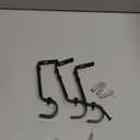 Adjustable Curtain Rod Brackets, 3 Pcs Premium Rod Brackets for Wall, Curtain Rod Holder, Drapery Rod Holders Hardware Window Curtain Rod Support Hanger for 7/8 or 1-Inch Rod (Black)