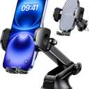 Miracase Phone Holders for Your Car, [Thick Case & Heavy Phone Friendly] Universal Cell Phone Car Mount, 3-in-1 Phone Mount for Car Dashboard Windshield Air Vent Fit for All Smartphones, Dark Black