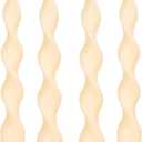 MAITREYA Ivory Spiral Taper Candle Soy Wax Unscented Candles Sticks,Elegant Design for Home Decoration Weddings Parties,9.8inch,4pcs,Ivory-E