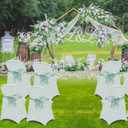 HAINARverS Folding Chair Covers for Wedding, 10pcs Stretch Spandex Washable Fabric Chair Cover, Decoration Chair Cover for Wedding, Party, Banquet, Birthday, Conference, Event(White, 10 PCS)