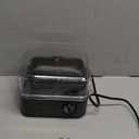 Annie & Mia Design Stainless Steel Electric Rapid Egg Cooker, 8 Egg Capacity 500W, Soft/Medium/Hard Boiled Egg Boiler Poacher Steamer Omelet Maker, Knob Auto Shut-Off, with Recipe Guide Book (Black)