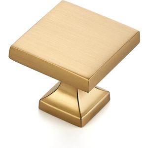 Cabinet Knobs Champagne Bronze Square Knobs for Cabinets and Drawers Kitchen Hardware 10 Pack,10, Champagne Bronze
