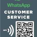 MESSAGENES | Customizable Whatsapp QR and NFC Sticker for Reception | 1 Unit 12x8 cm Sticker | Connect with Your Customers on Whatsapp | Solution for Receptions (4.72" X 3.15")