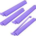 4 Pcs 18.7 Inch Purple Acrylic Mahjong Tile Racks with Pushers for Game Night American Mahjong Racks Tile Set for Mah Jong Lovers and Beginners