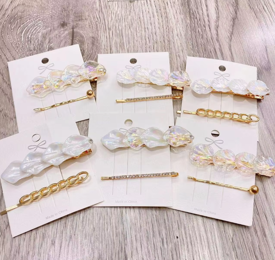 Hair Clips for Girls 6 Pcs Starfish Seashell Hair Clips Mermaid Costume Pearl Beach Ocean Hair Accessories Women and Girls (Blue)