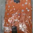 DiBanGu Orang Christmas Dress Shirt for Men Xmas Holiday Party Shirts Long Sleeve Fun Snowflake Casual Button Down Shirt 2XL