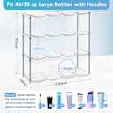 Larger Water Bottle Organizer for Stanley 40 oz Tumbler, Stackable Water Bottle Holder Rack for Cabinet, Kitchen Storage Organizer for for Stanley Cup Accessories, Tumbler Storage Holder4 Pack