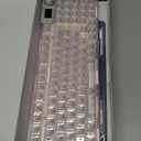 F98 Pro 95% Hot-Swappable Mechanical Keyboard  Transparent Keycaps, RGB Backlit Gaming Keyboard, Tri-Mode BT5.0/2.4G/USB-C, OLED Display, 4000mAh Battery, Pink