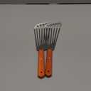 2 PCS Fish Spatula Set, 10.8 inch Upgraded Wood Handle Fish Spatula Stainless Steel, Polished Metal Slotted Turner for Flipping Fish, Omelets, Crepes, Steaks, Burgers, and Pancakes