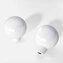 Banqin 10 Pack Drawer Knobs White Cabinet Knobs White Kitchen Cabinet Knobs Large Round Ball Kitchen Cabinet Hardware Single Hole