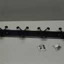 SKOLOO 12 Hooks Wall Mounted Coat Rack, 24 Inch Modern Coat Hanger for Entryway, Bathroom, Garage, Lightweight with 16 Inch Stud Spacing Design, Matte Black