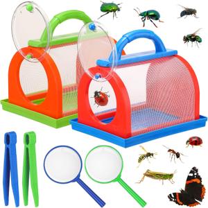 1 Pack Bug Catcher Kit Summer Toy Gift for Kids Boys Girls Outdoor Critter Bug Container Insect Cage Educational Bug Box for Butterfly Catching Activity Supplies(Green)