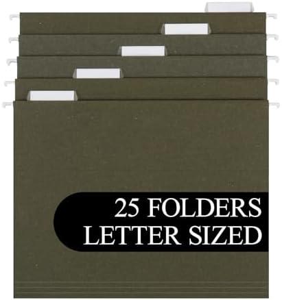 Island Hanging File Folder 1/5 Cut, Letter Size, Standard Green, 25 Count (372 1/5)
