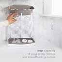 Ubbi Vertical Baby Bottle Drying Rack, Space Saving Countertop Drying Rack Baby Accessory, Taupe