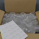 48 piece Stemless Unbreakable Crystal Clear Plastic Glasses Set of 48 Small (10 Ounce - Gold Rim)
