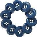 12 Pcs Navy Sewing Buttons 0.75 inch Uniform Buttons 30L 4 Hole Polished Glossy Finish 19mm Plastic Ideal for Pants Jacket Uniforms Bags Accessories Craft DIY