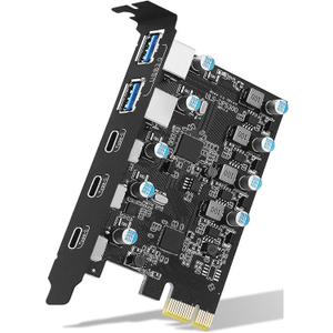 USB PCIE Card 5-Port (3X USB C,2X Type A) PCI Express Expansion Card Desktop PC Internal hub for Windows 10/8/7 and MAC OS 10.8.2 Above