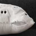 2 x 2 Set Halloween Pillow Covers, Throw Pillow Cases Soft Plush Faux Fur Wool Couch Cushion Case for Chair Sofa Bedroom Living Room Home Decor (White Ghost, 18 * 18INCH)
