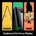 T-SIGN Sidewalk Sign for Indoor & Outdoor Sign - Open Aluminum A Frame Sign Poster Board 24x36 Inches, White Dry Erase Surface - Heavy Duty Double Sided Sandwich Board, Street Advertising Sign Board