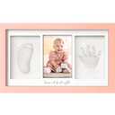 KeaBabies Baby Hand and Footprint Kit - Clay Handprint Keepsake Frame, Newborn Nursery Picture Frame, Personalized New Mom Gifts for Baby First Christmas Shower (Sweet Pink)