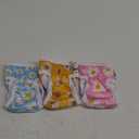 SlowTon Washable Dog Diapers Female - 3 Pack No Leak Reusable Doggie Puppy Diaper with Adjustable Buttons, Comfortable Female Dog Diapers for Heat Cycle Period Small Medium Large Dogs (XS) (X-SmallNewborn-9''Waist), A.Daisy)