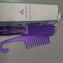 Detangle Hair Brush Comb Set for Adults Kids Kinky Curly Wavy Wet Dry Hair Afro American Type 3a-4c, Comfortable Grip(Purple)