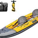 Advanced Elements - Island Voyage 2 Inflatable Kayak - Recreational Convertible Kayak - for 1 or 2 Person - 11 ft - Yellow