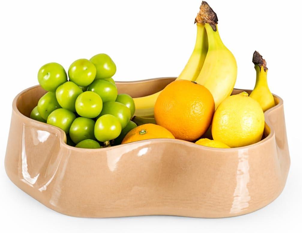 Modern Glass Decorative Bowl for Kitchen & Home Decor Handmade Unique Design Key Bowl for Entryway Table, Living Room, Premium Candy Bowl, Fruit Bowl for Kitchen Counter