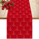 Nialnant Valentines Day Table Runner, Red Hearts Table Runners for Kitchen Family Dinner Holiday Farmhouse Home Wedding Anniversary Decoration - 13 x 72 Inch
