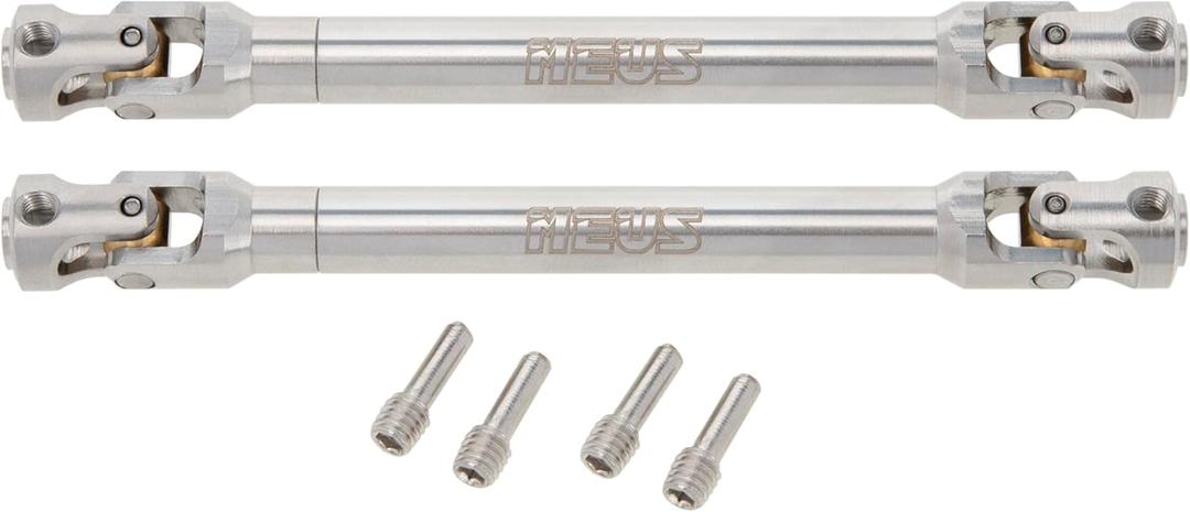 MEUS RACING 2pcs Universal Driveshaft for SCX10 SCX10 II Wraith TRX4 1/10 RC Crawler Upgrades Parts, 96-143mm