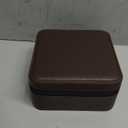 Leather Jewelry Box for Men Travel Jewelry Organizer by Handmade Zipper Jewelry Cufflinks Ring Necklace Bracelet Storage Case