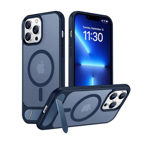 Temdan Magnetic Compatible with iPhone 13 Pro Max Case, [Built-in Invisible Kickstand][Compatible with MagSafe] [Military Grade Shockproof] Slim Translucent Matte Phone Case for iPhone 13 Pro Max 6.7"