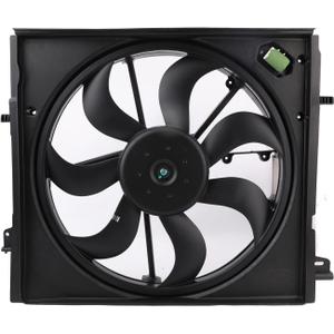 Radiator Cooling Fan Assembly - Compatible with 2.0L Nissan Rogue Sport Qashqai 2017-2022 - Replace 21481-6MA0A, 21481-6MA0B - Electric Cooling Fan Integrated with Fan, Shroud & Motor