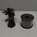 24 PCS Balloon Weights Metallic Anchor, Balloon Holder Heavy Weights with 1 Roll Black Crimped Ribbon for Balloons Table Party Favor Birthday Decor(Black)