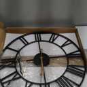 20 Inch Large Wall Clock, Modern Decorative Black Metal Silent Battery Operated Big Roman Numeral Wall Clock for Living Room, Bedroom, Kitchen, Office, Farmhouse, Housewarming Gift