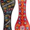 Elegant Ceramic Spoon Rest for Kitchen Counter & Stove Top - Large Spoon Holder, Farmhouse Utensil Rest, Heat-Resistant and Modern Design (Black-Red)